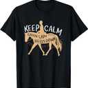 Keep Calm Chin up! Heels down - Horse & Equestrian Shirt T-Shirt (Small)
