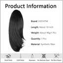 HSPJHTM Ponytail Extensions,Black Claw Clip Ponytail Hair Extension for Women Curly Hair Piece 10" Synthetic Pony Tail Wig Halloween Fluffy Daily Use