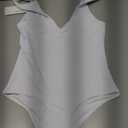 REORIA Butsmooth Womens Sexy Deep V Neck Backless Sleeveless Double Lined Thong Bodysuits for Going Out, Small