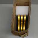 DECANIT Decorative Wall Mirrors Set of 3,Gold Clover Hanging Mirrors with Scalloped Frame for Living Room, Bedroom & Entryway, Accent Wall Decor