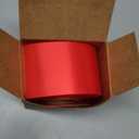 Keypan Red Satin Ribbon 2.5 Inch Double-Faced Ribbons 25 Yards for Christmas Gift Wrapping Flower Bouquet Wedding Paper Bows Invitations Crafts