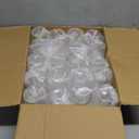 Goodluck 40 PCS Diamond Stemless Plastic Wine Whiskey Glasses, 12 Oz Disposable Cocktail Glasses, Suitable for Weddings, Birthday Parties, Family Gatherings, Bars, etc Gold rimmed cups (Clear and Gold)