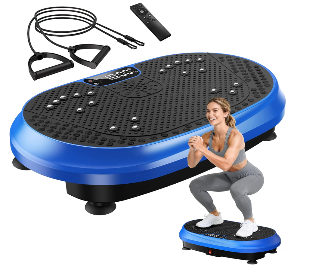 Vibration Plate Exercise Machine, Vibrating Fitness Platform for Lymphatic Drainage, Full Body Shaker Workout Equipment, Bluetooth Power Shaping Vibrate Plate, Board Sport for Home Exercise Gym