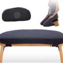 Mindful Modern Folding Meditation Bench - Bamboo Kneeling Stool w/Locking Magnetic Hinges - Prayer Kneeler Seiza Chair w/Soft Pillow & Travel Bag, With Pillow