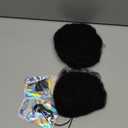 100% Human Hair Afro Puff Drawstring Ponytail for African Black Women GirlsAfro Curly Bun Extension Kinky Drawstring Short Extensions Hairpieces - 1B Natural Black Medium Size - 2 PIECES