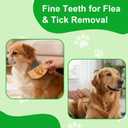 2 x Pet Grooming Combs for Dogs Cats, 2 Pack Bamboo Combs with Wide Fine Teeth for Shedding, Detangling, Flea Removal and Daily Care