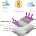 Waterproof Rectangular Patio Table and Chair Cover Beige Green 78" L X 62" D X 28" H Outdoor General Purpose Furniture Covers Patio Furniture Set Cover