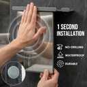 TAILI Shower Mirror Fogless for Shaving with Razor Holder, Anti-Fog with Powerful Suction Wall Mounted for Bathroom, Makeup Shave Mirror for Men & Women, Shatterproof & Removable, Grey
