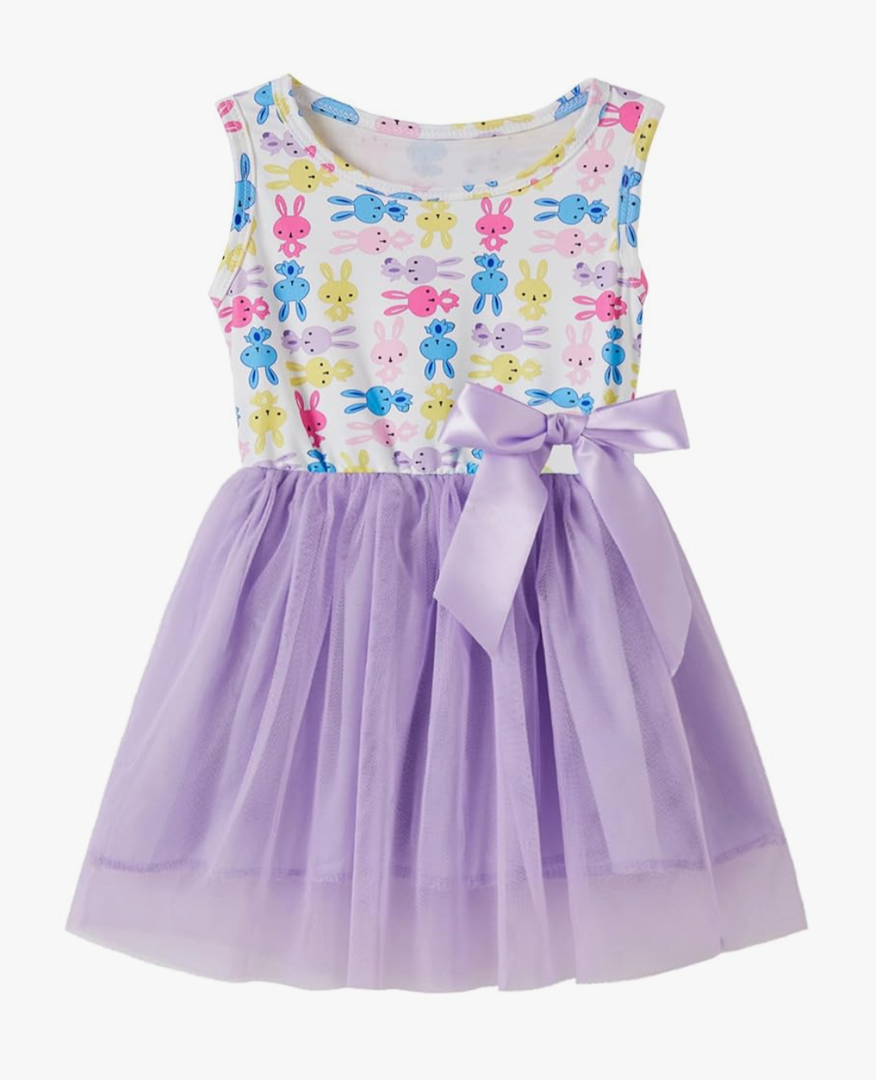 Girls Sleeveless Dress Toddler Bunny Tutu Sundress Casual Party Dresses 130