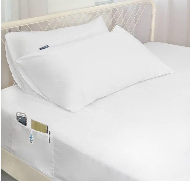 Moonsea Extra Deep Pocket Queen Sheet Sets and Down Alternative Comforter Queen/Full Size White