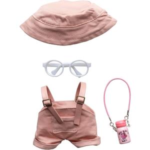Doll Clothes (NO Doll) 15cm 17cm Pink Outfits for Dolls Cute Pink Hat Camere Glasses Exquisite Clothes Accessories Compatible
