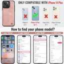 Vinich for iPhone 14 Plus Wallet Case with Card Holder, RFID Blocking Credit Slots Kickstand Shockproof Phone Cover Fit for iPhone 14 Plus 6.7" Rose Pink
