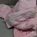 Tigeen Plus Size Towel Wrap for Women Spa Robe Set with Shower Hair Drying Turban Cap Towel Headband Adjustable Bathrobe (XXL-4XL, Pink)