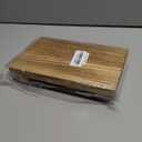 zoocatia Small Wood Tray Pedestal Stand Farmhouse Bathroom Decor Decorative Wooden Riser Kitchen Soap Dish Holder for Vanity, Counter, Sink, 9" x 5.9" - Brown