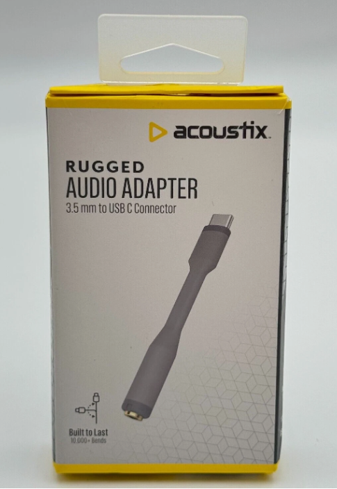 ACOUSTIX RUGGED AUDIO ADAPTER CCY 3,5MM TO USB C  BLACK