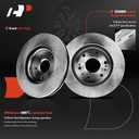 A-Premium 12.64 inch (321mm) Front Vented Disc Brake Rotors Compatible with Select Chevy, Buick, GMC and Saab Models - Equinox, Impala, Malibu, Camaro, 9-5, Allure, Lacrosse, Regal, Terrain, 2-PC Set