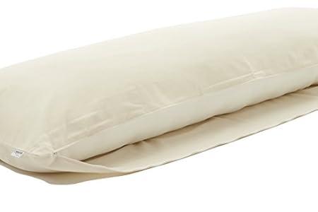 COMODO Original CMC9150R Body Pillow Cover with Zipper 100% Cotton Dakimakura Pillow Case [Made in Japan] (Ivory, 20 x 60 inch (150cm x 50cm))