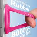 JOYROOM Magnetic Phone Grip, Silicone Finger Loop Grip [Portable Phone Stand] Phone Grip for Magsafe, for iPhone 17/16/15/14/13/12 Series, Rose Red