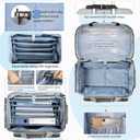 LIWSHWZ Rolling Teacher Bag With Wheels,Teacher Bag with Accordion File Organizer for up to 15.6" Laptop,Thickened Trailer Leg Detachable Trolley for Teaching& Office Supplies Storage17.39.813.4"