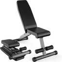 FF Finer Form 5-in-1 Weight Bench, Adjustable & Foldable for Bench Press, Strength Training and Full Body Workout, Perfect for Dumbbell Sets or an Adjustable Dumbbell Set in Your Home Gym, 35 x 14.2 x 11.2 in