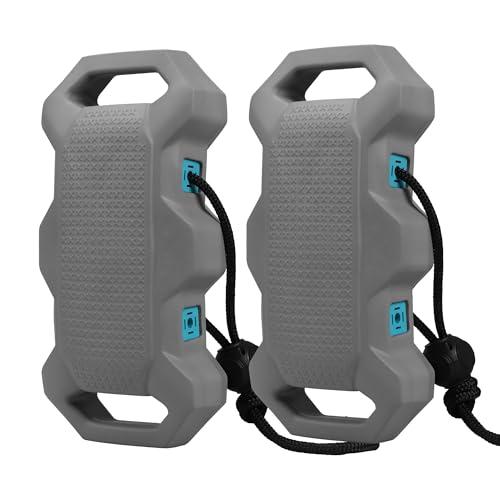 Gowintech EVA Foam Grey Boat Fender Bumpers 2 Packs with Nylon Ropes for Docking Pontoon Bass and Jet Ski Boats