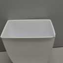 iDesign,Plastic Spa Rectangular Trash, Waste Basket Garbage Can for Bathroom, Bedroom, Home Office, Dorm, College, 2.5 Gallon, White