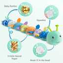 Sumobaby Baby Toys Musical Caterpillar, Stuffed Animal Activity Soft Toys with Teether,Multi-Sensory Crinkle, Rattle and Textures, for Tummy Time Baby Toys 0 to 12 Months Boys,Girls,Caterpillar(Blue)