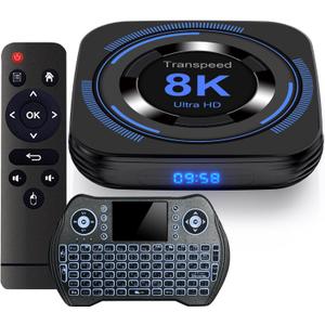 Android TV Box 12.0 4GB 64GB TV Box 2024 Support 8K Dual-WiFi 2.4G 5.8G Android Box H618 Chipset with HDR10 BT5.0 USB 2.0 3D Ethernet with Mini Backlit Keyboard Android TV Box 12.0 4GB 64GB TV Box 2024 Support 8K Dual-WiFi 2.4G 5.8G Android Box H618 Chipset with HDR10 BT5.0 USB 2.0 3D Ethernet with Mini Backlit Keyboard