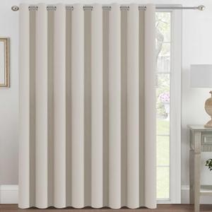 H.VERSAILTEX Blackout Patio Curtains 100 x 84 Inches for Sliding Door Extral Wide Blackout Curtain Panels Thermal Insulated Room Divider - Grommet Top, 7' Tall by 8.5' Wide 