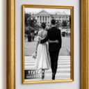 Yaetm 11x14 Gold Picture Frame with Decorative Inner Frame & Tempered Glass, Display 8x10 Photos with Mat on Wall - Portrait or Landscape - Ideal for Office & Home Dcor (Vintage Gold, Single)