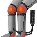 Nekteck Leg Massager for Circulation and Pain Relief, Air Compression Foot Calf Thigh Massager with 2 Heat and 3 Vibration Functions, 6 Modes 3 Intensities, Help for Muscles Relaxation