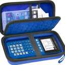 Graphing Calculators Case for Texas Instruments TI-84 Plus/TI-83 Plus CE Color Calculator, Storage Holder for TI-89/for Casio fx-9750GIII for TI-30XS for Cables, Pens, Pencil -Blue(Box Only)