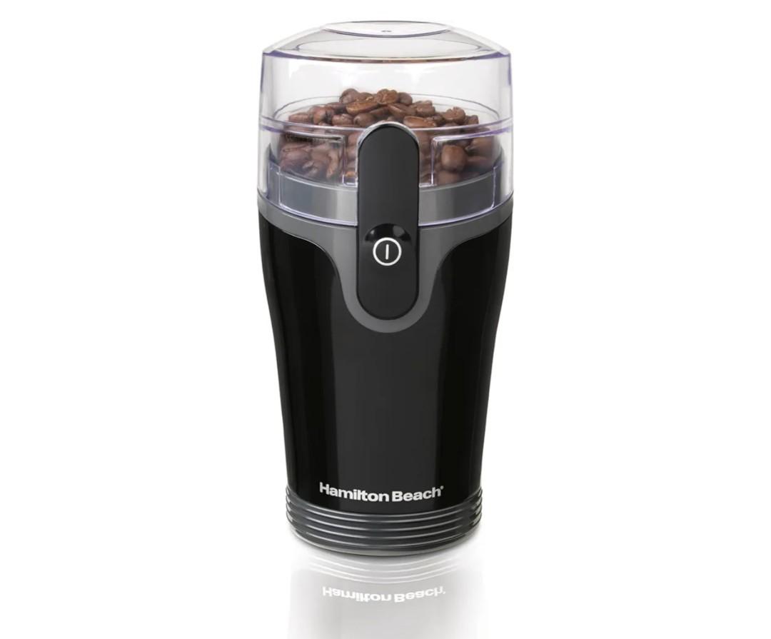 Hamilton Beach Fresh Grind Electric Coffee Grinder for Beans, Spices and More, Stainless Steel Blades, Removable Chamber, Makes up to 12 Cups, Black