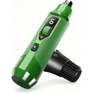 7-Speed Dog Nail Grinder with LED Light – Ultra Quiet Electric Pet Nail Trimmer for Large Dogs & Cats – Professional Grooming Tool with Dust Collector, One-Hand Speed Control & Instant Stop Safety, Green