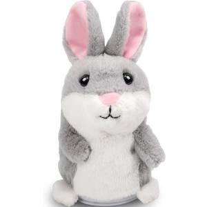 Stuffed Animal Repeats What You Say, Easter Talking Bunny Plush Toy, Girl Toys, Easter Gift for Girls, Boys Ages 3 5 7 8 10 12