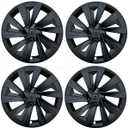 （4PCS） Wheel Cover for Tesla Model Y Juniper 19 Inch 2025 Car Replacement Wheel Cover Automobile Hub Cap Full Rim Car Accessories (4PCS Matte Black)