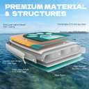 SOLAVERO 10'6" Inflatable Stand Up Paddle Board for Adults Supports 450LB