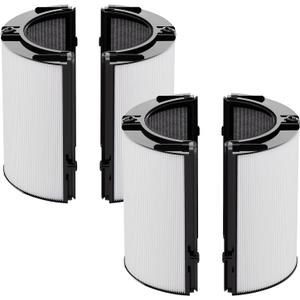 Leemone True HEPA+Carbon Filter 2-Pack Replacement for Dyson HP1 PH01 PH02 PH03 HP06 TP06 HP07 TP07 HP09 TP09 HP10 TP10 360 Combi Glass Purifying Fans, 2-in-1 Replacement Filters, 2 Pack