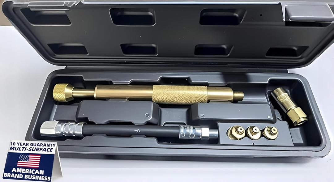 Zerk Cleanning Tool Grease Joint Cleaning Kit, Professional Model for Flushing Out Hardened Grease from Shafts, Bushings, Joints and More