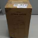 Professional Brushed Stainless Steel Electric Citrus Juicer, 2 Interchangeable Cones for Orange, Lemon & Grapefruit, Easy Clean, Durable Design & Effortless Operation (Black and Silver)