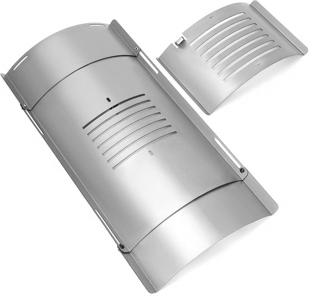 Flame Broiler Kit for Pit Boss Pellet Grills 1600/1150/1000/850/820/700, Stainless Steel Flame Broiler Cover Kit, Main Plate Slider, Slide Adjust 23-32 Inches, Replacement Parts for Pit Boss Smoker