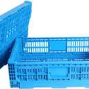 Collapsible Storage Bin Containe43 Liter Transfer box, crate Transit storage of various items (23.6" L x 15.7" W x 7.1" H)