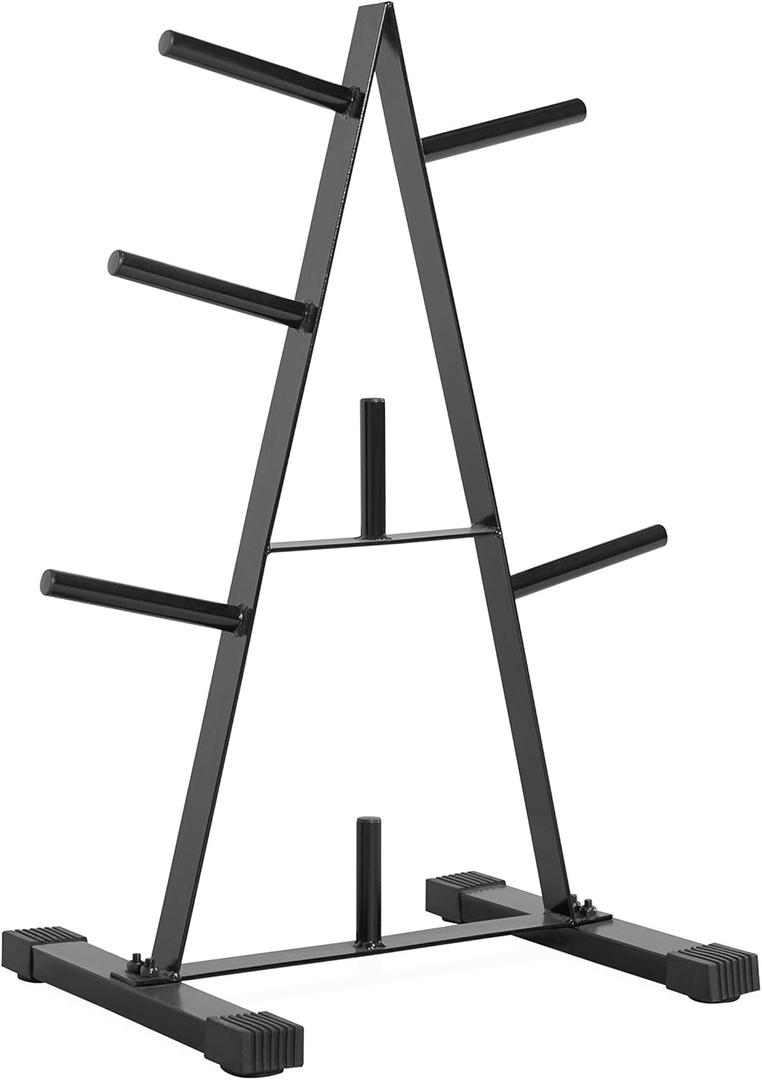 CAP Barbell Weight Plate Rack for 1-Inch Weight Plates (Black, Standard A-style 1" Plate Tree)