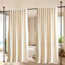 Room Divider Curtain Rod, 3.8-9.7 Feet (H) 30-89 Inches (W) Adjustable, No Drilling Partition Room Dividers, Heavy Duty Hanging Room Divider Space Divider, for Room Separation Privacy Partition, Black