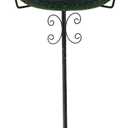 Solar Powered Bird Bath with Fountains for Hummingbirds,Stable Stylish Design with 5-Prong Base Stake Metal Bird Bath for Outside Yard Lawn Patio Garden