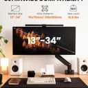 ErGear Single Monitor Arm, Fully Adjustable Monitor Mount for 1334 Inch Screens, Fast Install Computer Monitor Stand with Tool-Free VESA Mount, Cable Management, Holds 19.8 lbs, Max VESA 100x100mm