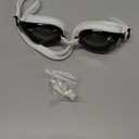 Shortsighted Swim Goggles Leakproof Anti-Fog UV Protection for Nearsighted Adults Women and Youth (-2, Black & White)