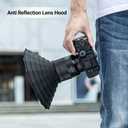 Silicone Lens Hood, Anti Reflection Lens Hood for Diameter 53-72mm Lens, Foldable Reversible Lens Shade for Canon RF 35mm EF-S 10-18 EF 50mm 28mm Nikon AF-S 50mm 18-105 Sony and More Lens