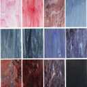 Lanyani（10 Sheets）Variety Stained Glass Sheets 4 x 6 inch Opal Art Glass Pack Tiffany Glass, Mixed Textures