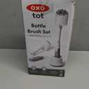OXO Tot Bottle Brush with Nipple Cleaner and Stand  Gray, 2-Pack
